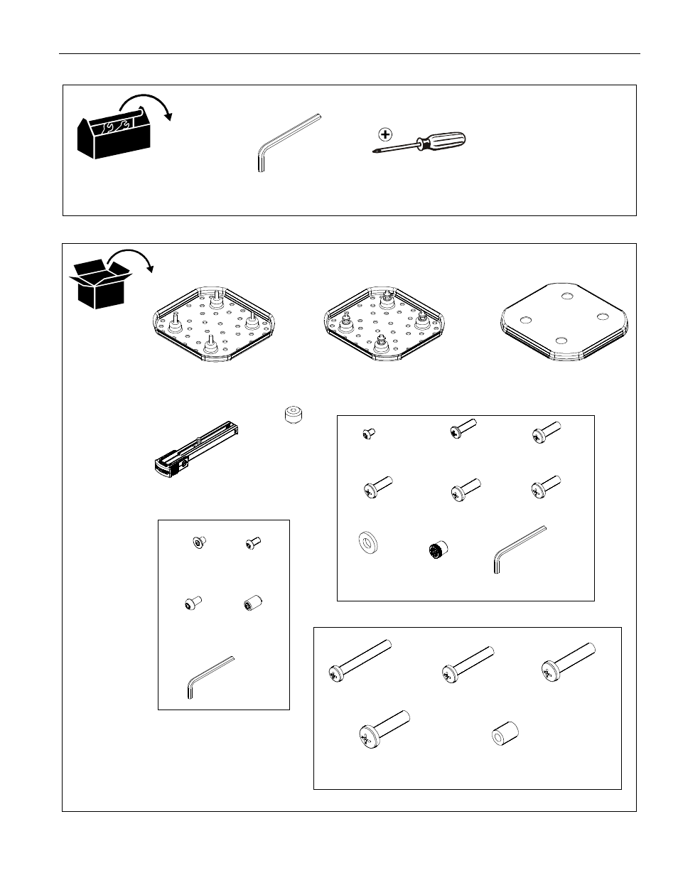 Outils nécessaires à l'installation pièces | CHIEF SSBU-SSMU Interface User Manual | Page 11 / 24