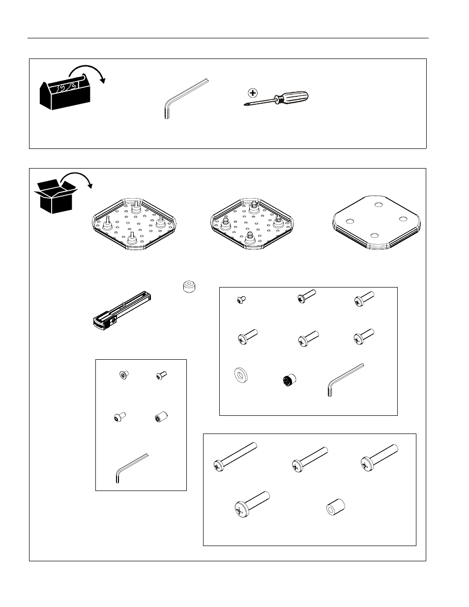 Tools required for installation parts | CHIEF SSBU-SSMU Interface User Manual | Page 5 / 24