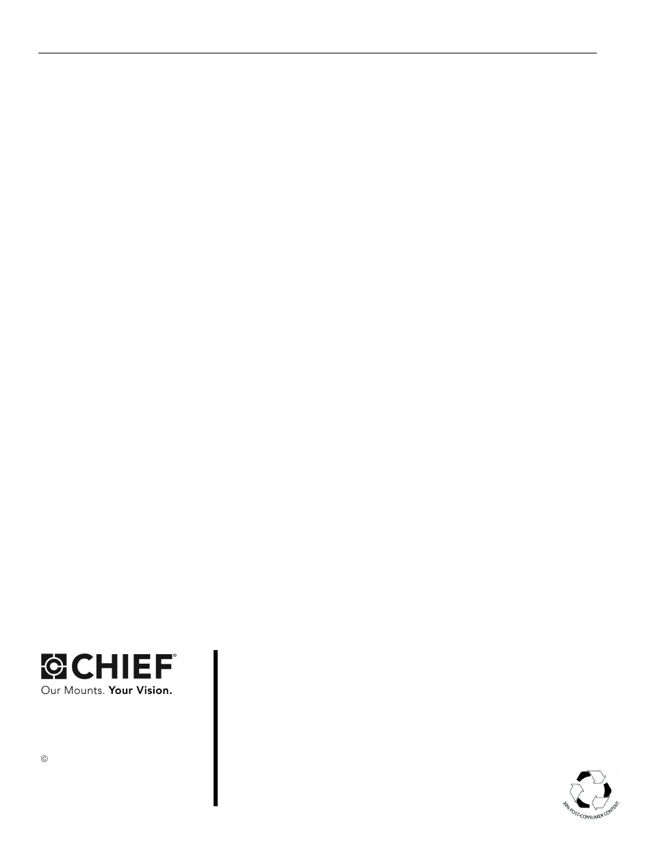 CHIEF SL151 Series User Manual | Page 16 / 16