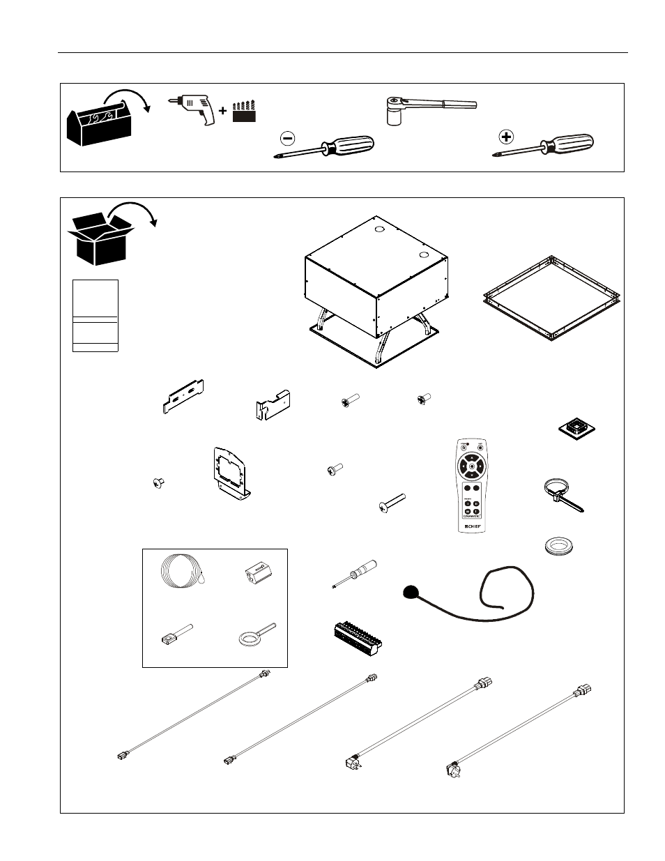Tools required for installation parts | CHIEF SL220 User Manual | Page 4 / 20