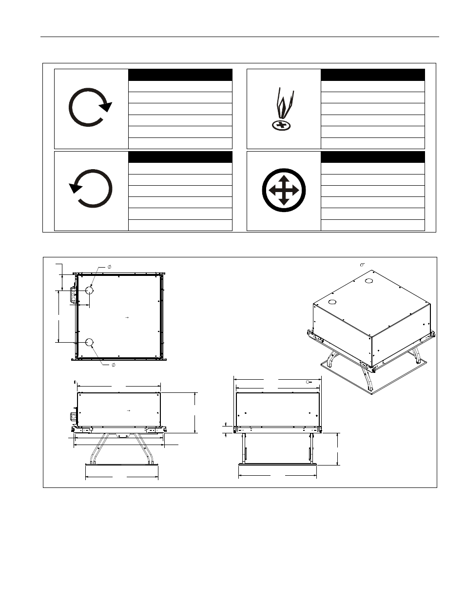 Legend dimensions, Installation instructions sl220 5 | CHIEF SL220 User Manual | Page 5 / 20