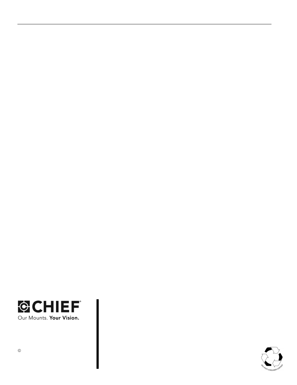 CHIEF LSMVPU User Manual | Page 12 / 12