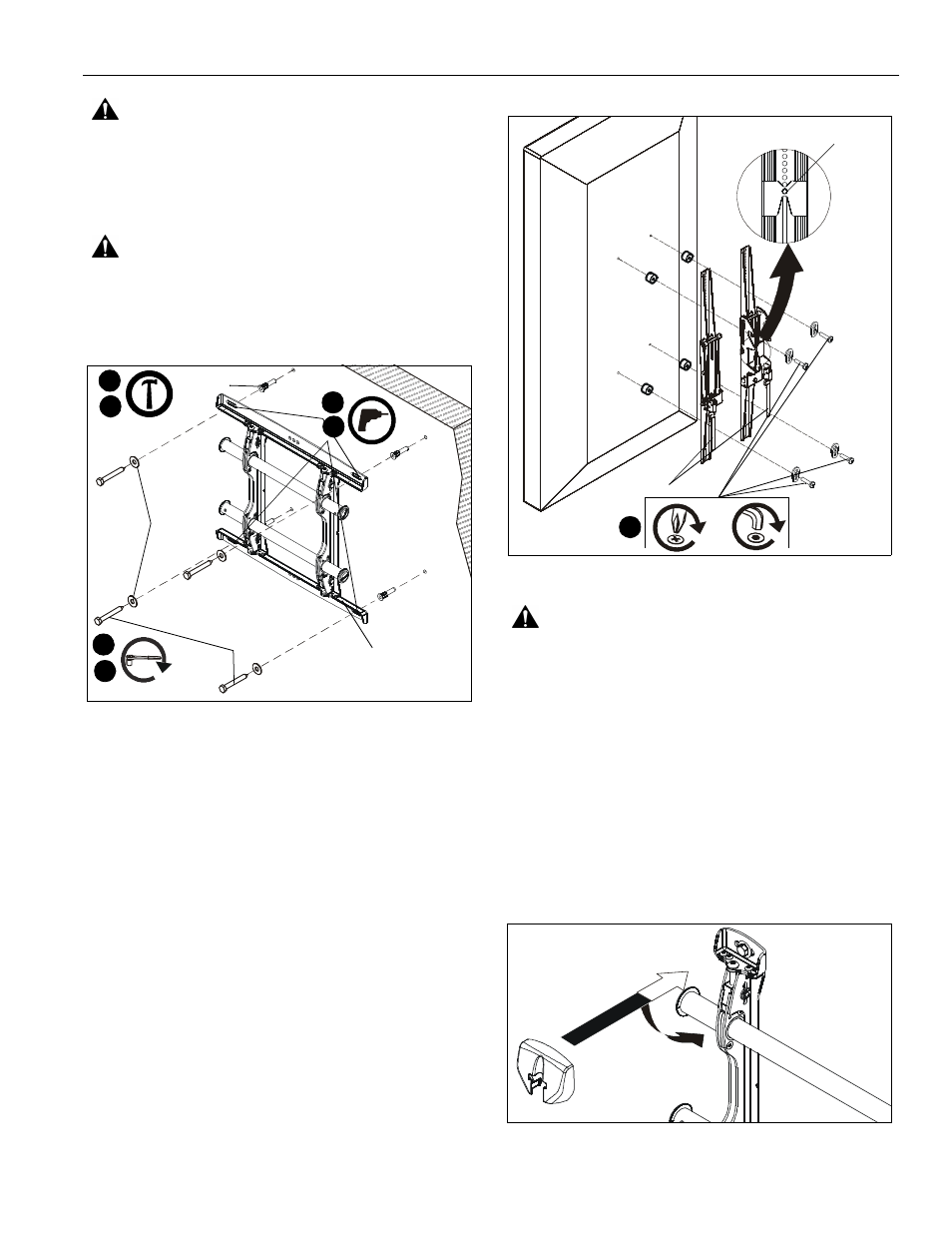 Attaching interface brackets to tv, Attaching screen to wall mount | CHIEF LSMVPU User Manual | Page 9 / 12