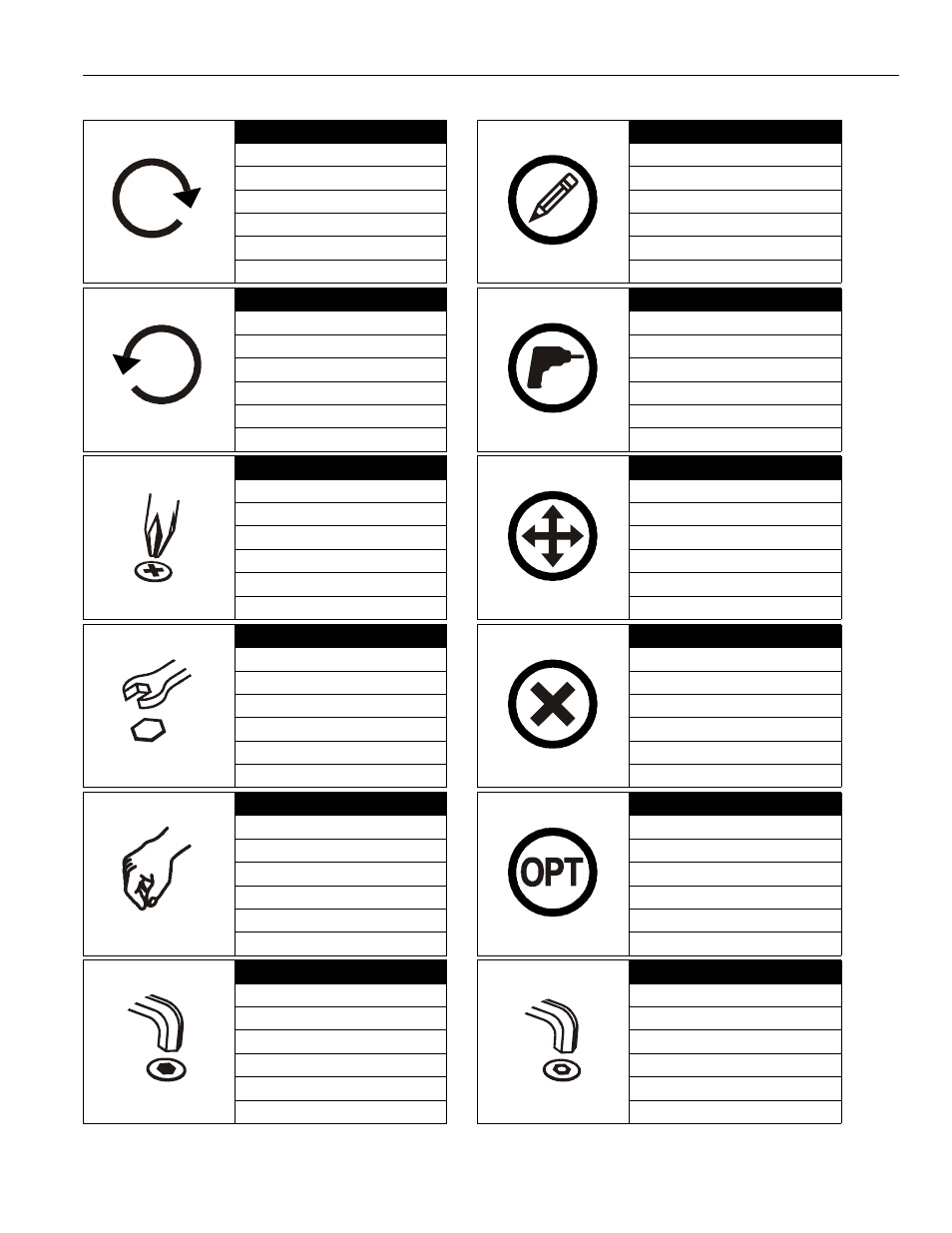 Legend | CHIEF JPP Series User Manual | Page 3 / 8