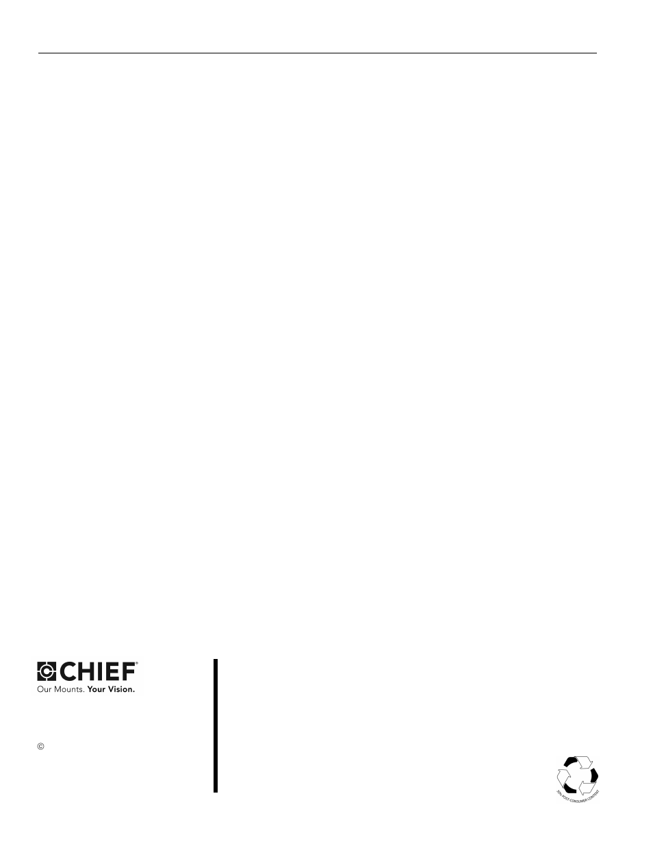 CHIEF TPP Series User Manual | Page 12 / 12
