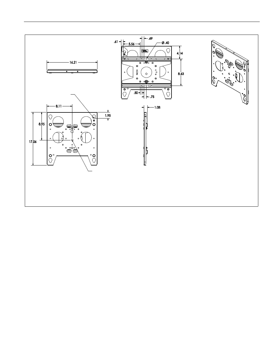 Dimensions | CHIEF TPS Series User Manual | Page 3 / 12