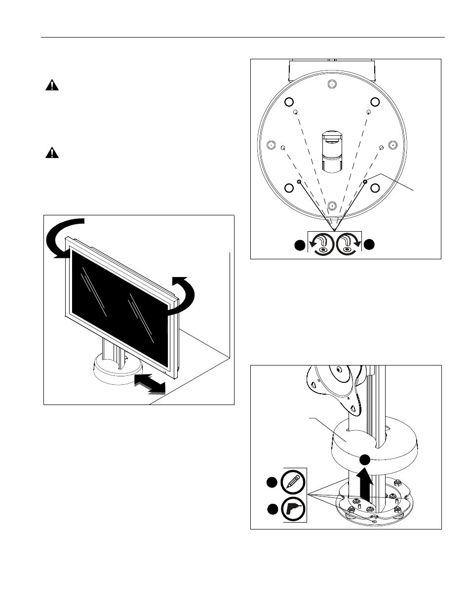 Installation site preparation, Setting rotation limits, Attaching sts1 to mounting surface | CHIEF STS1 User Manual | Page 5 / 8
