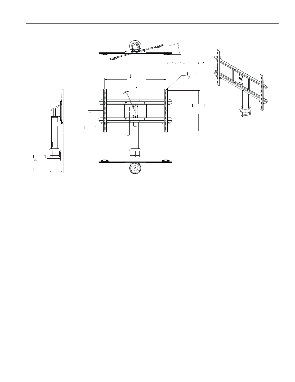 Dimensions, Installation instructions stlu 3 | CHIEF STLU User Manual | Page 3 / 12