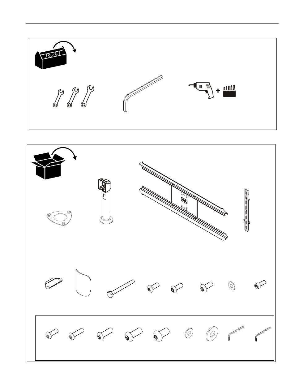 Tools required for installation parts | CHIEF STLU User Manual | Page 5 / 12