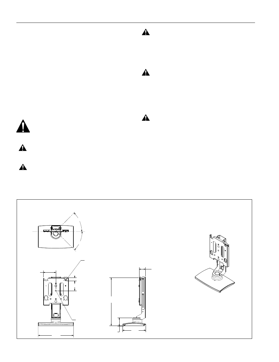 Disclaimer, Important warnings and cautions, Dimensions | CHIEF MSS6000 User Manual | Page 2 / 12