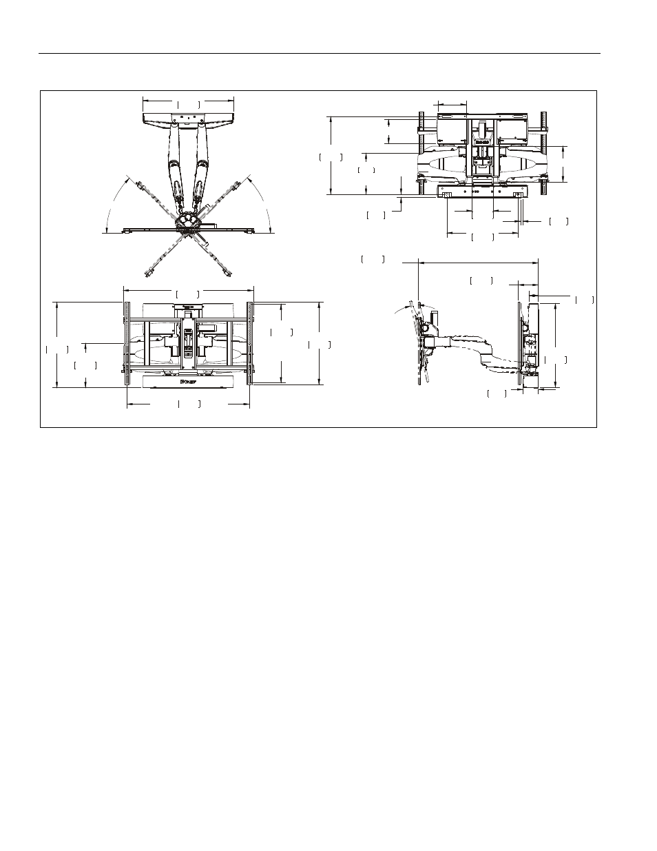 Dimensions, Pxr installation instructions 4, Dimensions: inches [millimeters | CHIEF PXR User Manual | Page 4 / 32