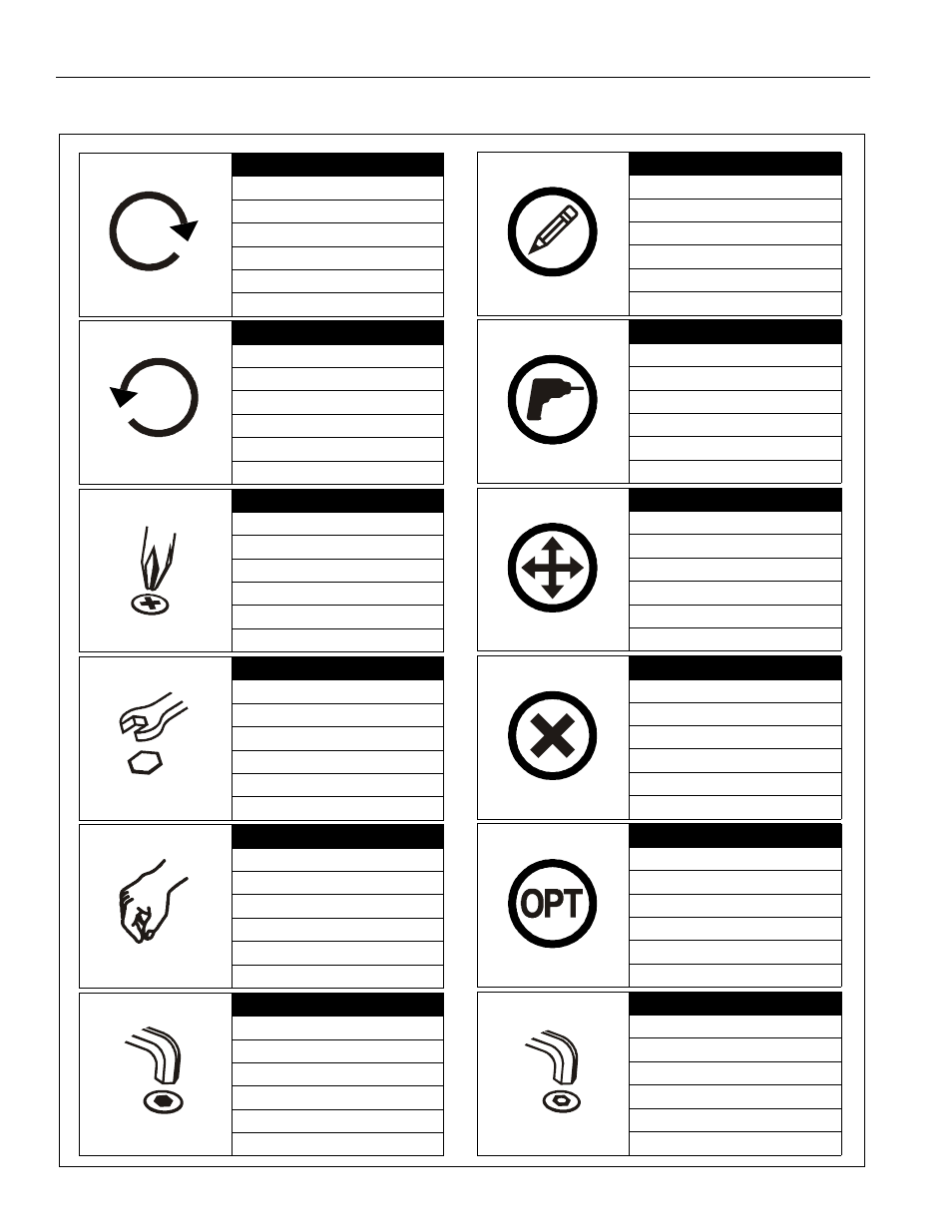 Legend | CHIEF PXR User Manual | Page 6 / 32