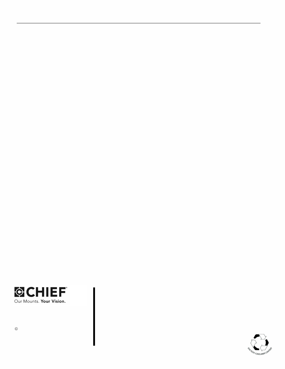 CHIEF JWDIW Series User Manual | Page 8 / 8