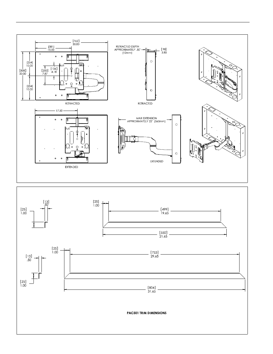 CHIEF MWRIW Series User Manual | Page 4 / 12