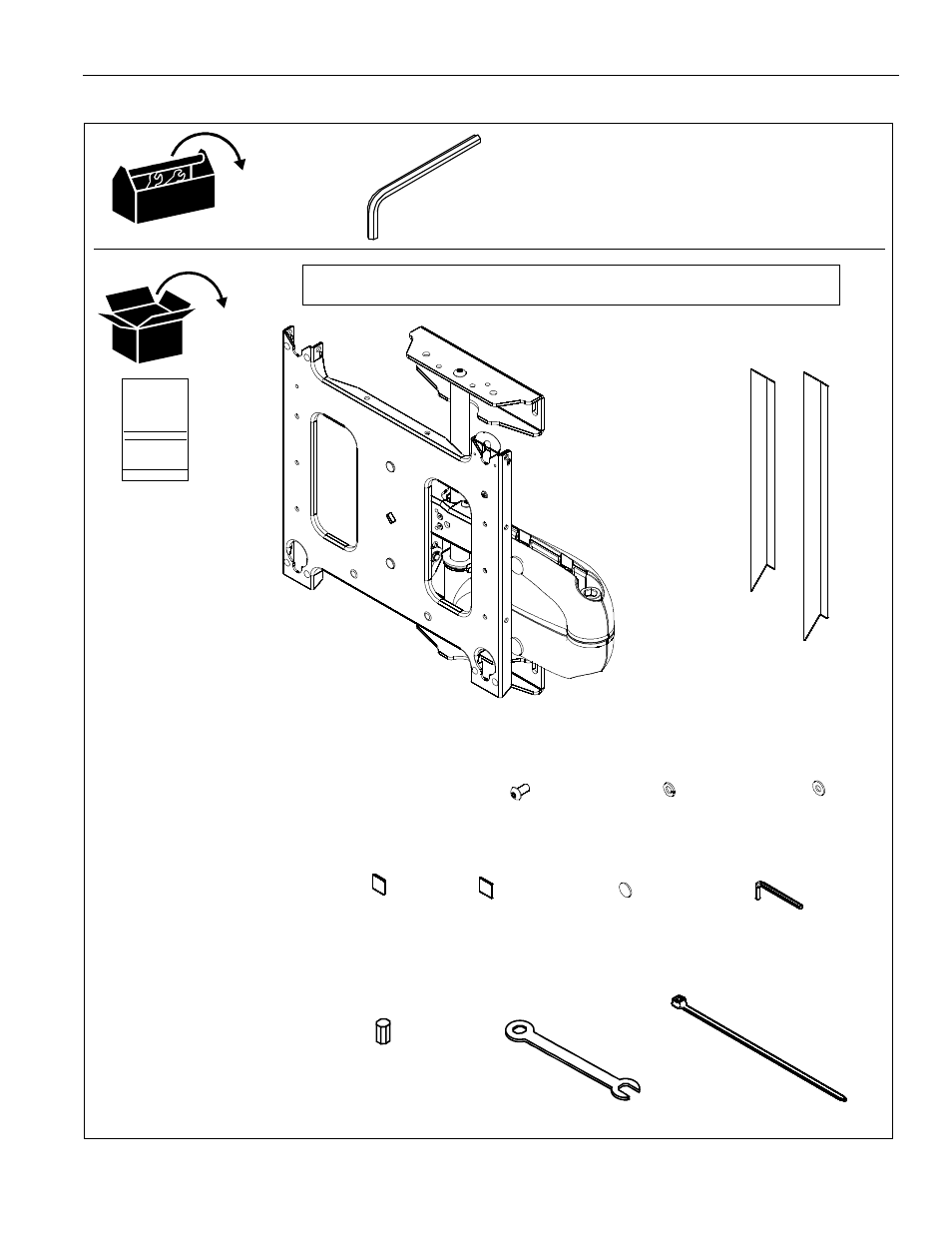 Tools required for installation / parts | CHIEF PWRIW Series User Manual | Page 5 / 12