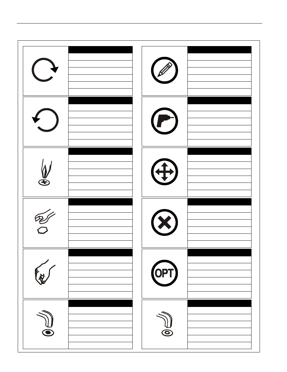 Legend | CHIEF TS525TU User Manual | Page 4 / 16