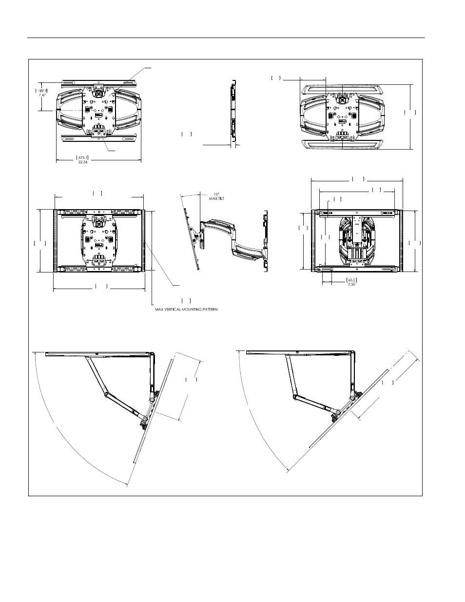 Dimensions (continued), Ts318tu | CHIEF TS318TU User Manual | Page 4 / 20