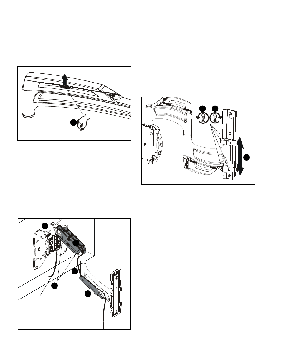 Cable management, Height adjustment | CHIEF TS218SU User Manual | Page 12 / 16