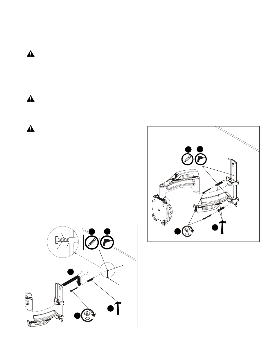 Install main assembly to wall | CHIEF TS218SU User Manual | Page 7 / 16