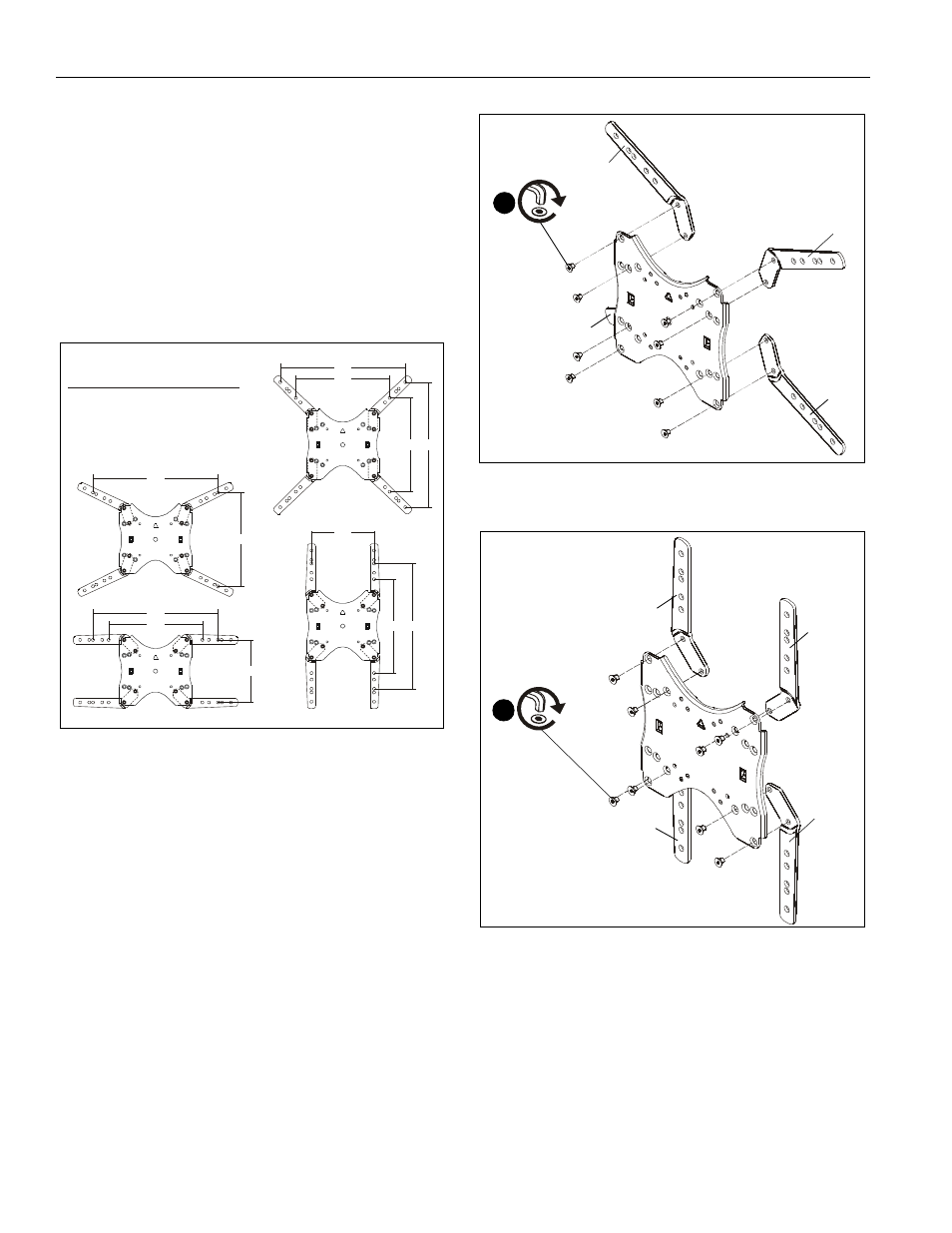 Display installation, Ts218su installation instructions 8, Figure 5 | Figure 6 figure 7, P) (q) (q) (configuration 2 shown) (r) x 8 | CHIEF TS218SU User Manual | Page 8 / 16