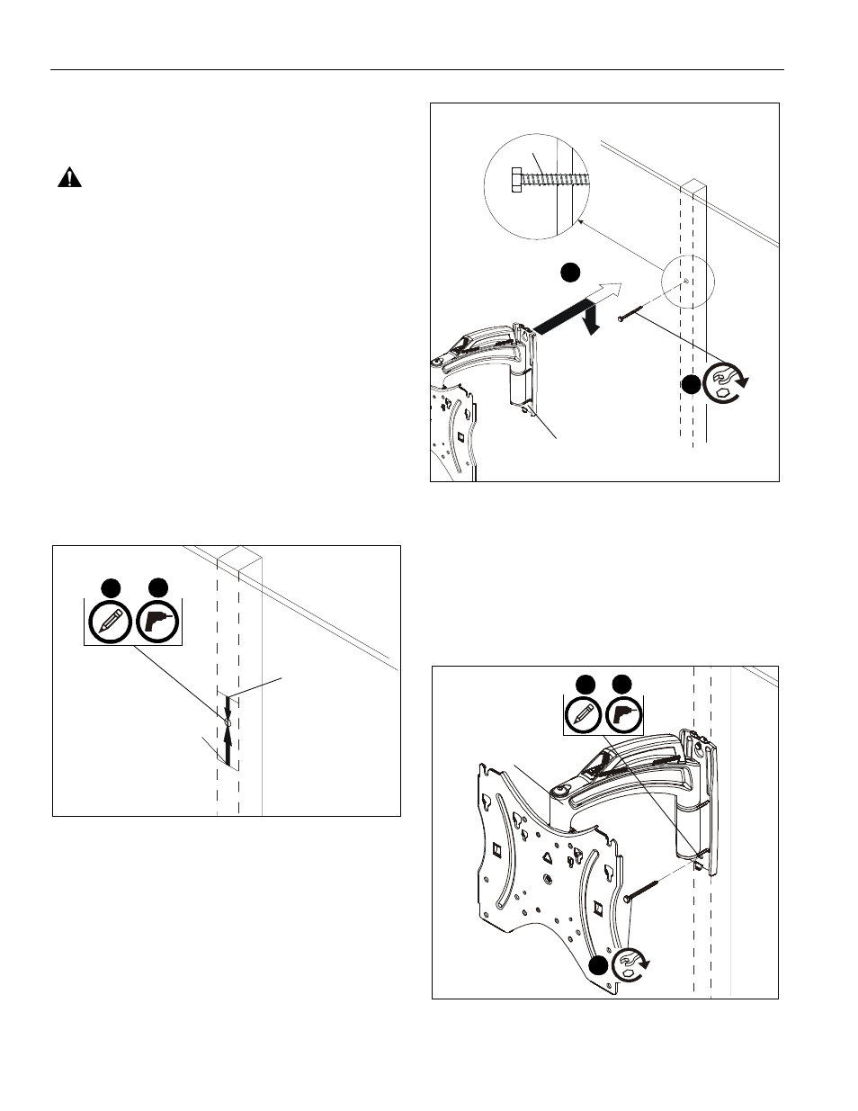 Assembly and installation install to wall | CHIEF TS110SU User Manual | Page 6 / 12