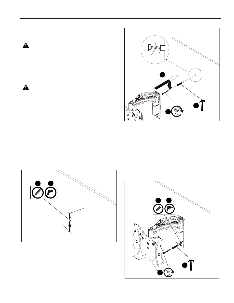 Install main assembly to wall | CHIEF TS110SU User Manual | Page 7 / 12