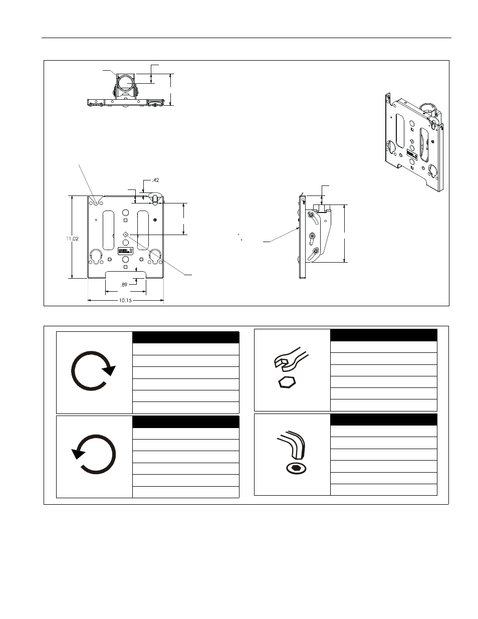 Dimensions legend, Installation instructions mcs series 3 | CHIEF MCS Series User Manual | Page 3 / 8