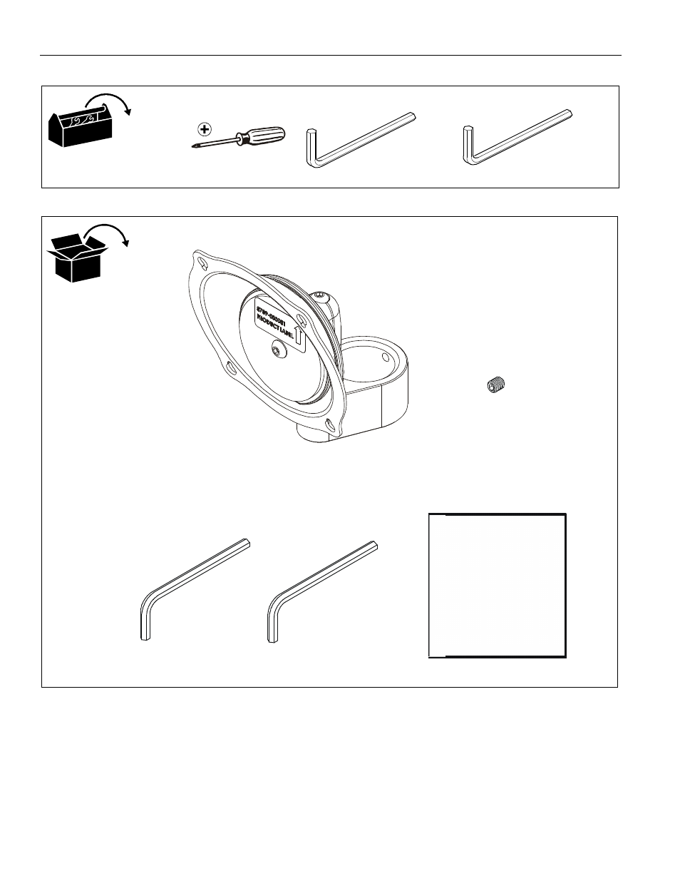 Tools required for installation parts | CHIEF JHS Series User Manual | Page 4 / 8