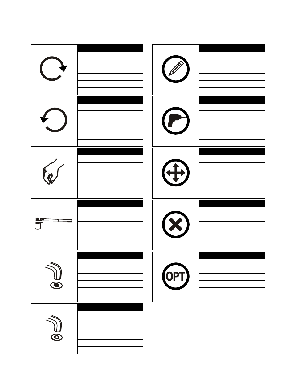 Legend | CHIEF PWC-2000 User Manual | Page 5 / 12