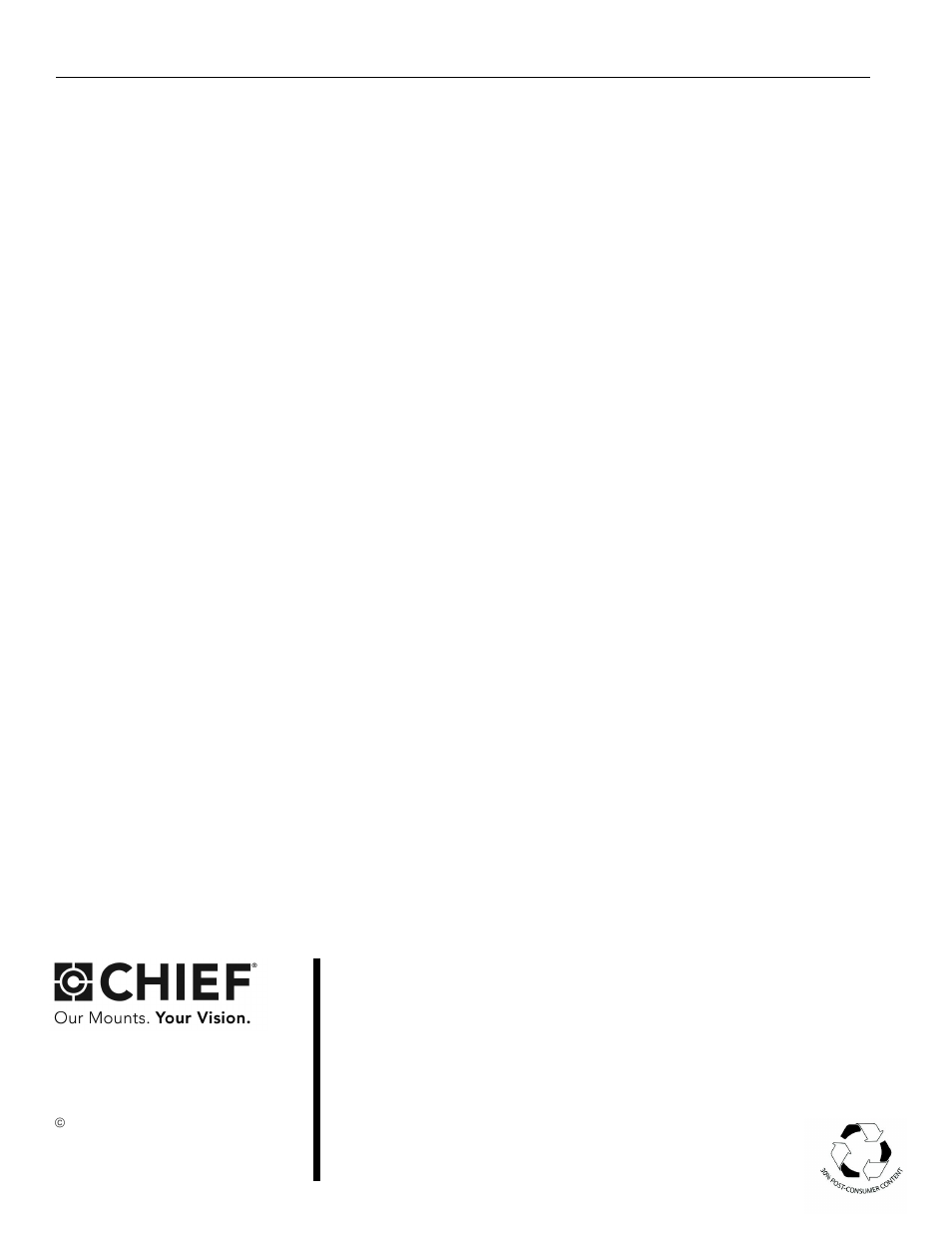 CHIEF RXT2 User Manual | Page 12 / 12