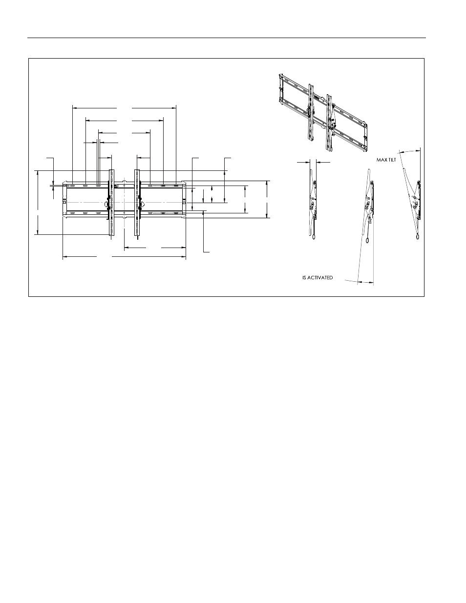 Dimensions-rxt2, Rmt2/rlt2/rxt2 installation instructions 4 | CHIEF RXT2 User Manual | Page 4 / 12