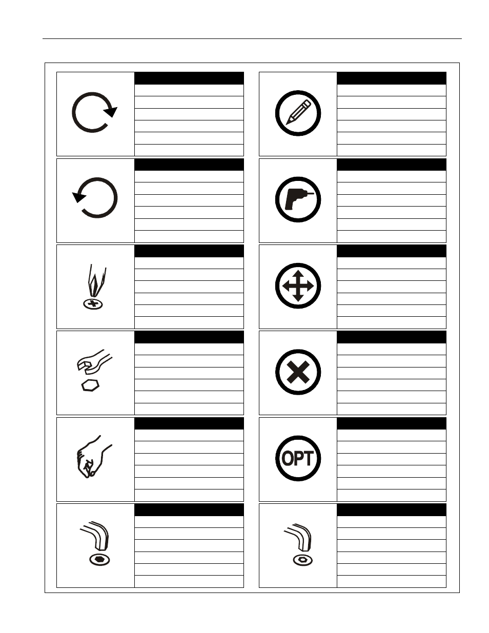 Legend | CHIEF RXT2 User Manual | Page 5 / 12