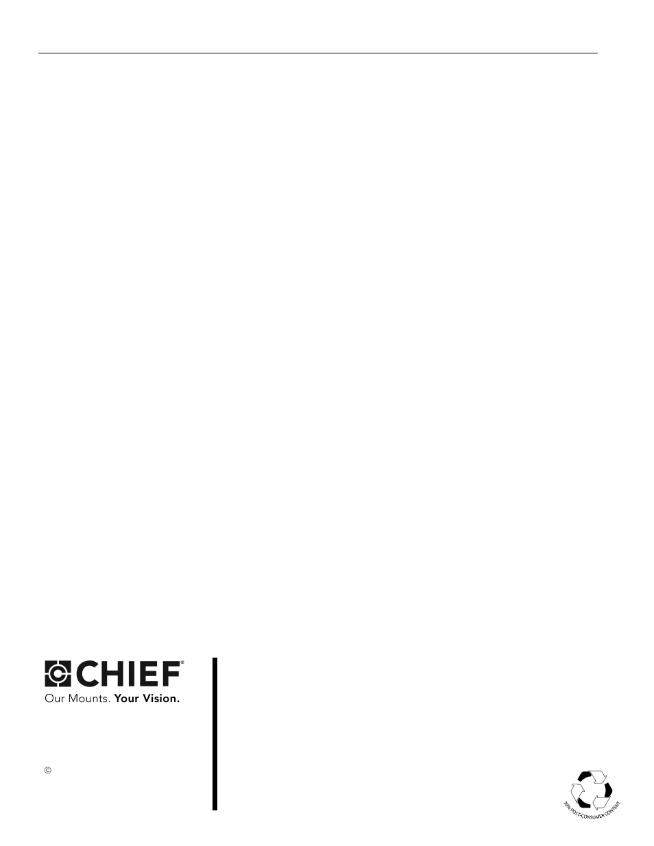 CHIEF LTTU User Manual | Page 12 / 12