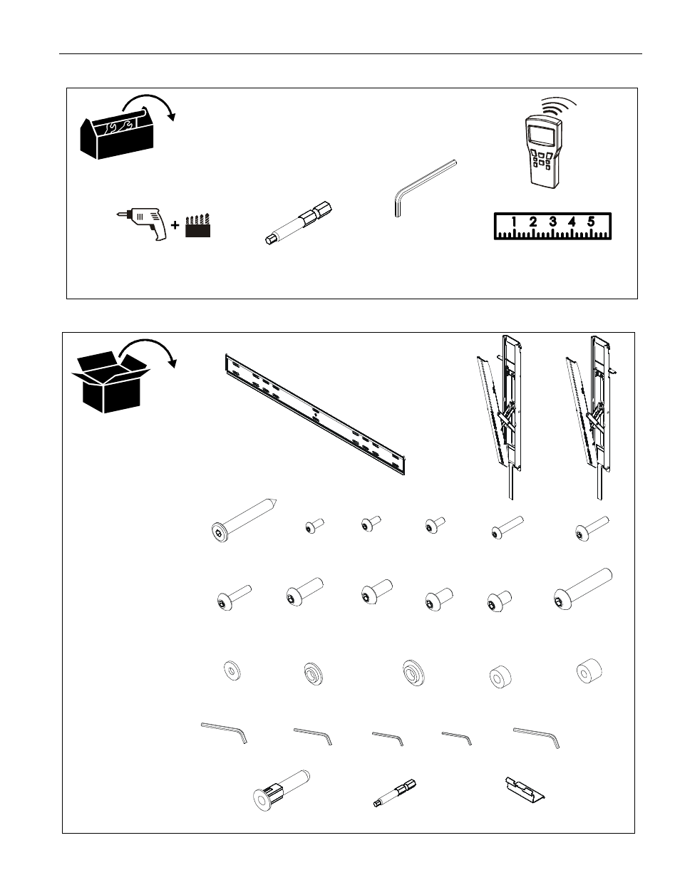 Tools required for installation parts | CHIEF LTTU User Manual | Page 5 / 12