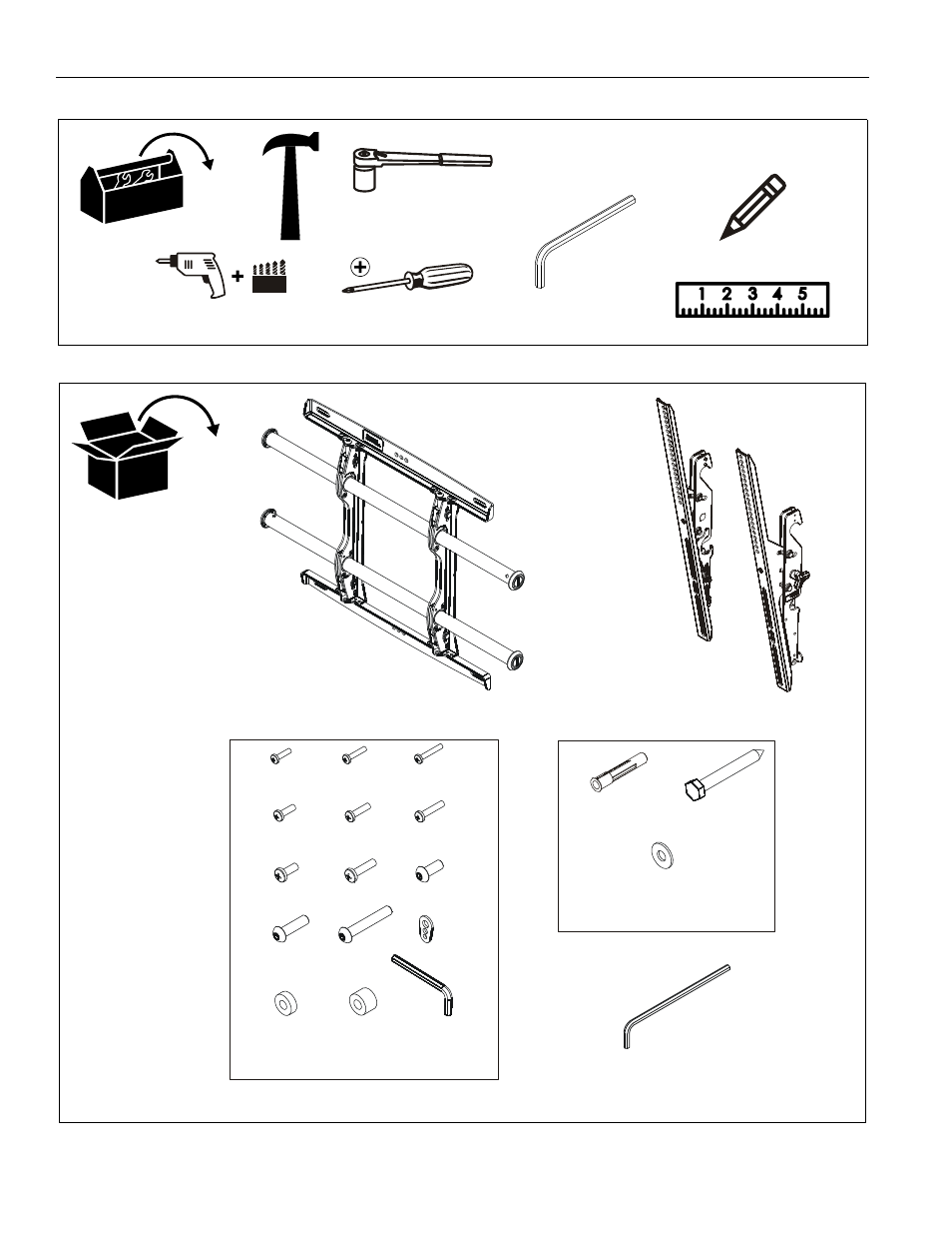Tools required for installation parts | CHIEF MTMPU User Manual | Page 4 / 12