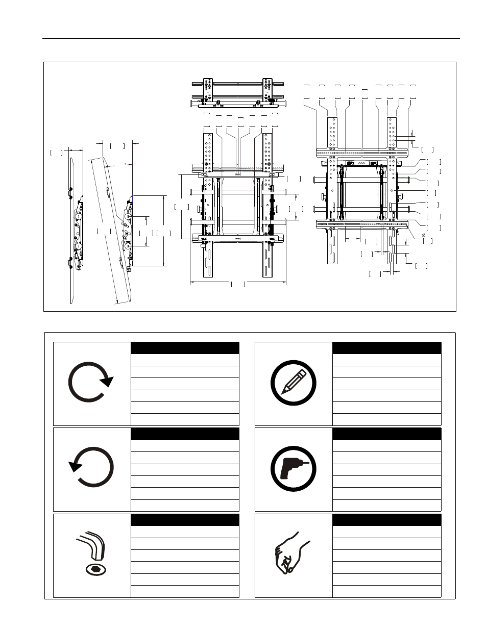 Dimensions legend, Installation instructions ltmpu 3 | CHIEF LTMPU User Manual | Page 3 / 12
