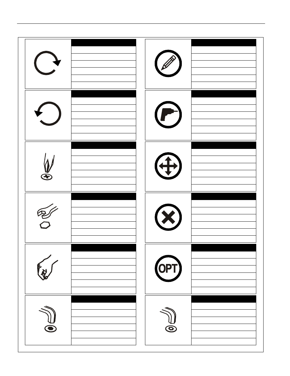 Legend | CHIEF XTM Series User Manual | Page 4 / 12