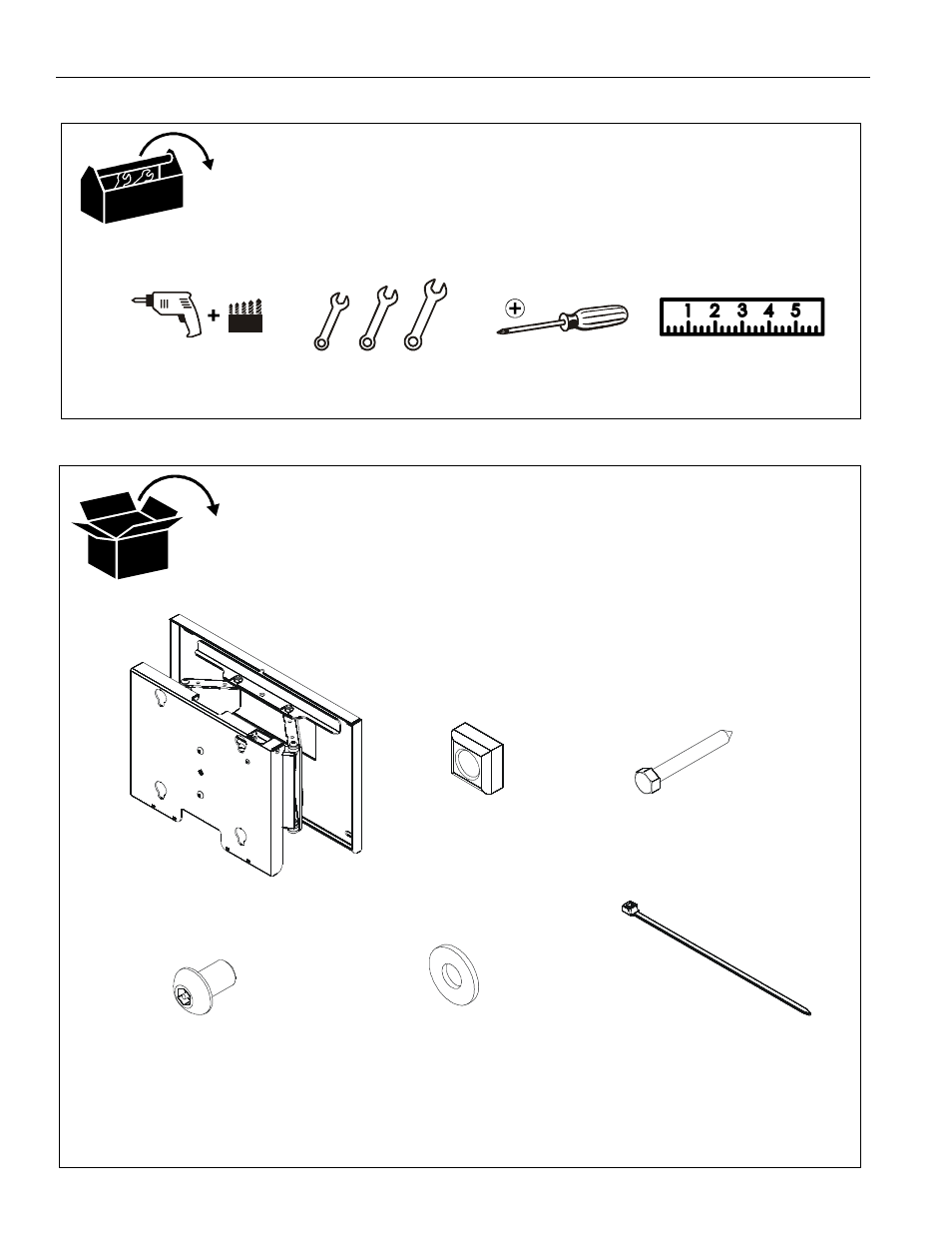 Tools required for installation parts | CHIEF MPT6000 User Manual | Page 4 / 8