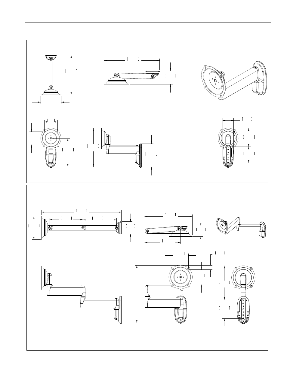 Dimensions, Installation instructions j-series 3 | CHIEF J-Series User Manual | Page 3 / 8