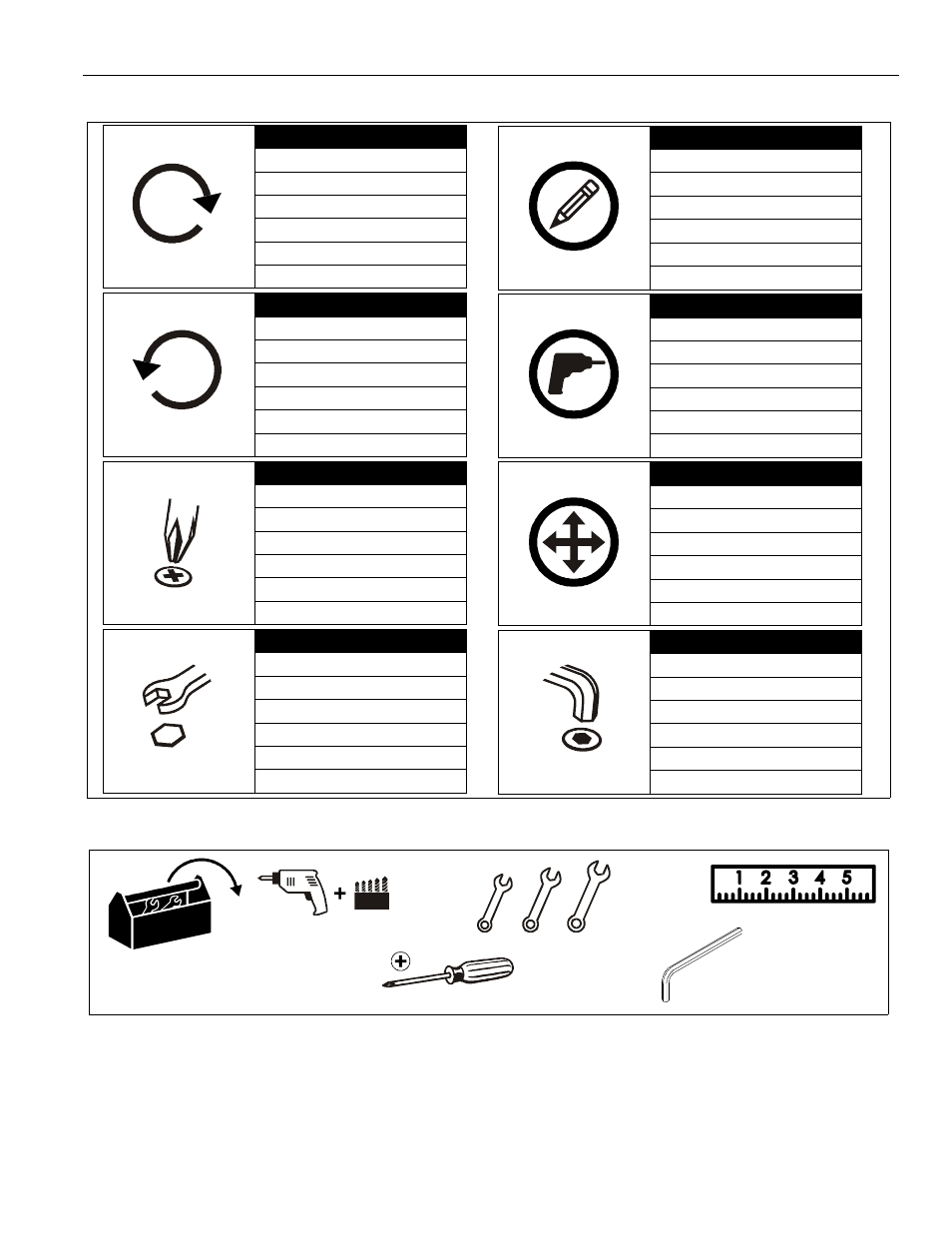 Legend tools required for installation | CHIEF J-Series User Manual | Page 4 / 8