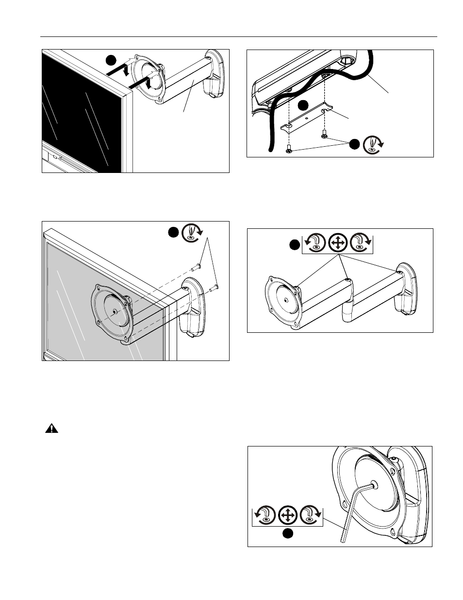 Cable management, Adjustments | CHIEF J-Series User Manual | Page 7 / 8
