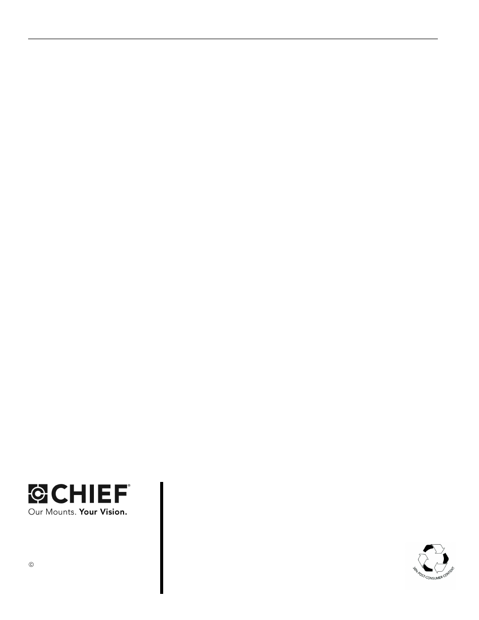 CHIEF J-Series User Manual | Page 8 / 8