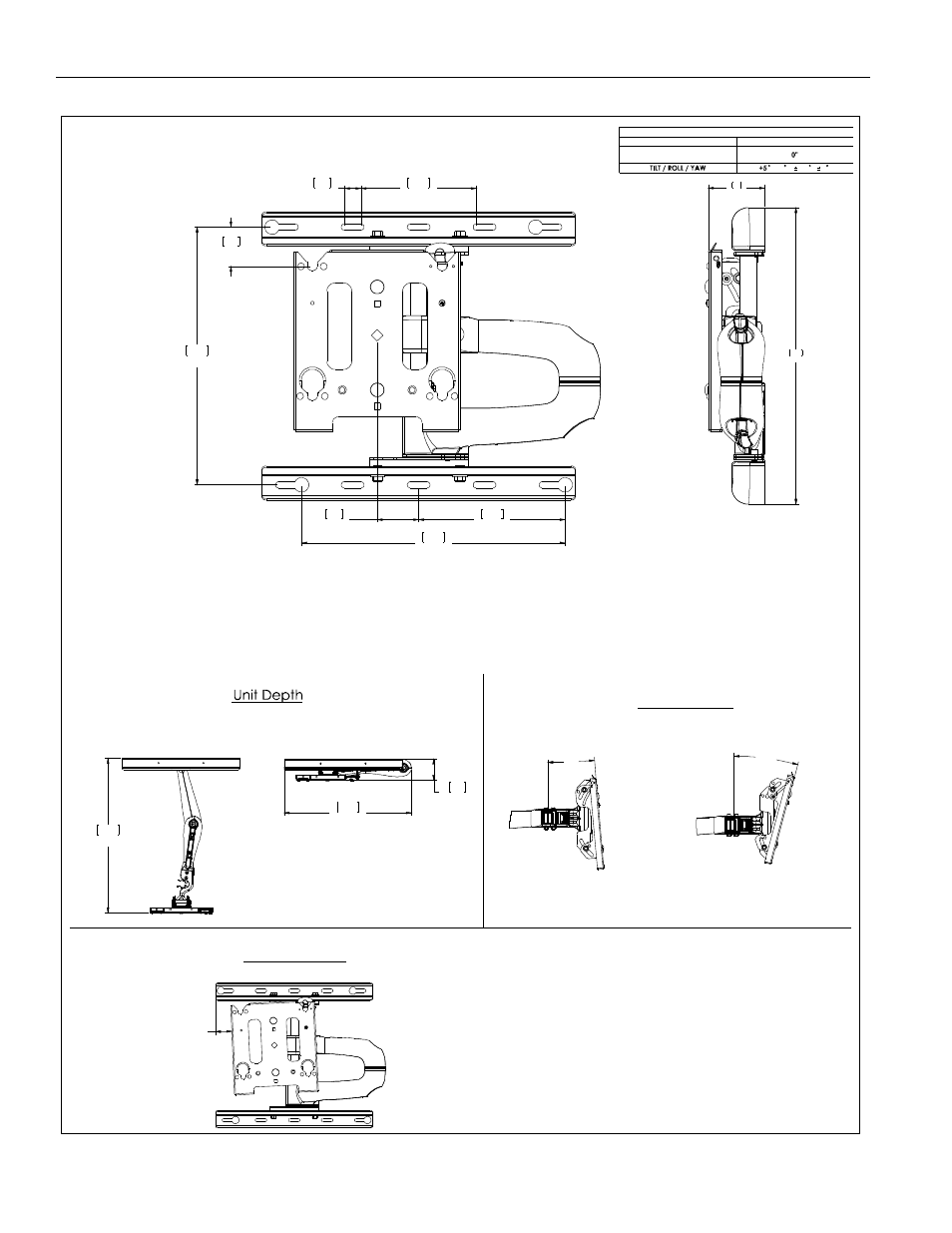 Mwr installation instructions 4, Mounting pattern, Figure 1 | Dimensions | CHIEF MWR User Manual | Page 4 / 12