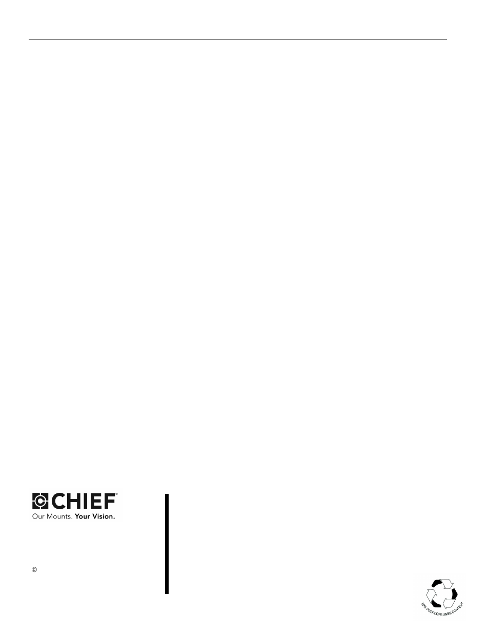 CHIEF PWR User Manual | Page 12 / 12