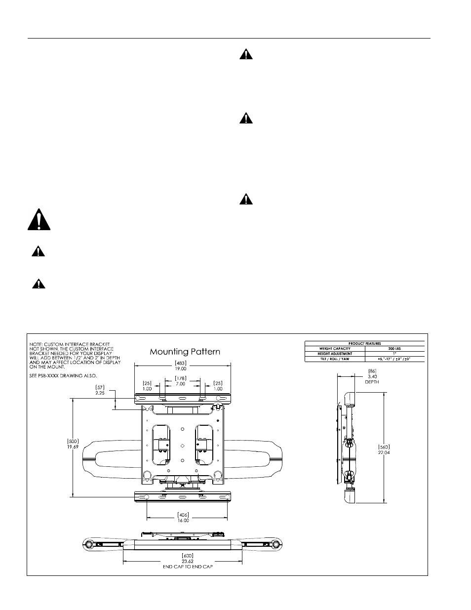 CHIEF PDR Series User Manual | Page 2 / 12