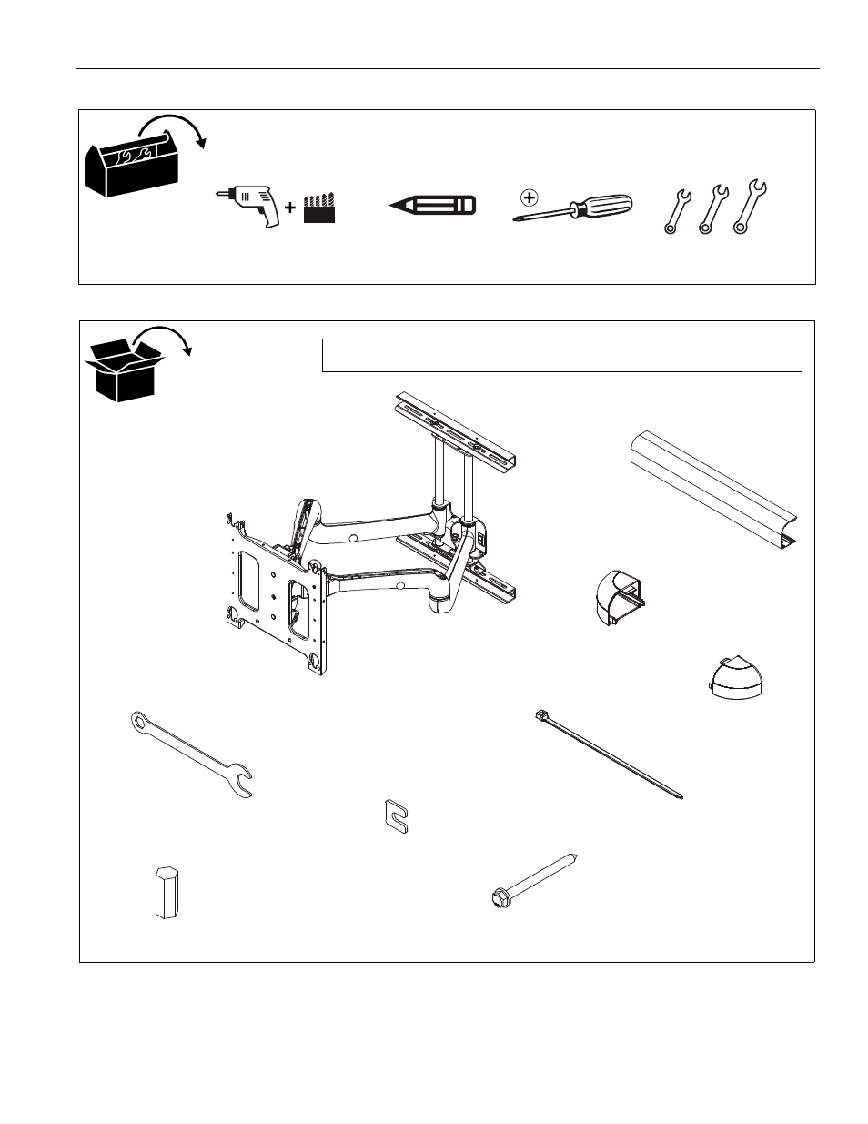 Tools required for installation parts | CHIEF PDR Series User Manual | Page 5 / 12