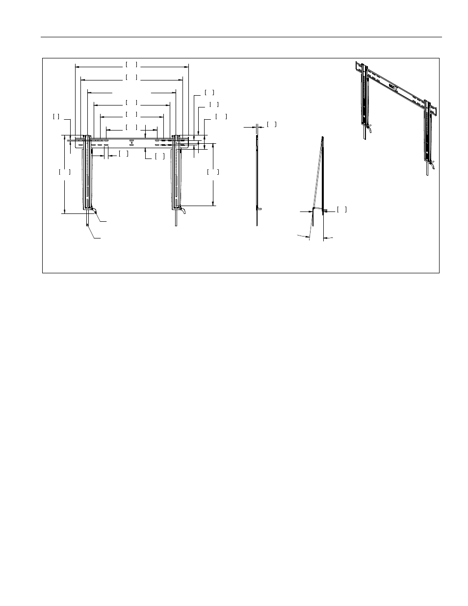 Dimensions, Installation instructions lstu 3, Dimensions: [millimeters] inches | CHIEF LSTU User Manual | Page 3 / 12