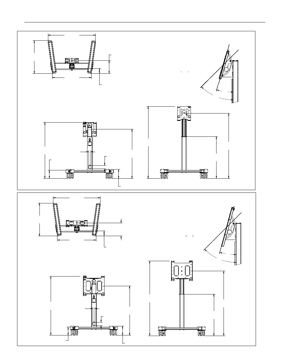 Mfm dimensions, Installation instructions mfm, pfm, mfq, pfq 3 | CHIEF PFQ User Manual | Page 3 / 12
