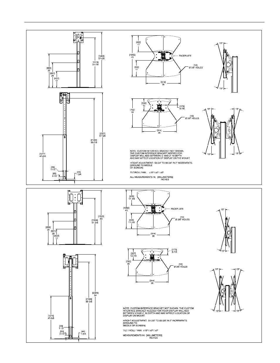 CHIEF PF2 Series User Manual | Page 3 / 12