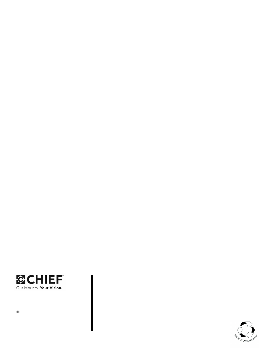 CHIEF MFC Series User Manual | Page 12 / 12